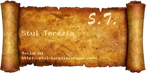 Stul Terézia névjegykártya